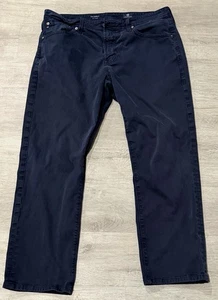 AG Adriano Goldschmied Men's 34 x 27 The Everett Chino Pants Solid Navy Blue  - Picture 1 of 7