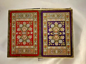 CONGRESS Playing Cards -  2 decks Cell-U-Tone Finish Flower Design - Vintage - Picture 1 of 10