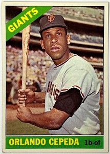 1966 Topps Orlando Cepeda San Francisco Giants HOF #132 Original Baseball NM-MT