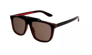 Gucci GG1039S-003 Herren Sonnenbrille schwarz & rot/braun getönt - Bild 1 von 3