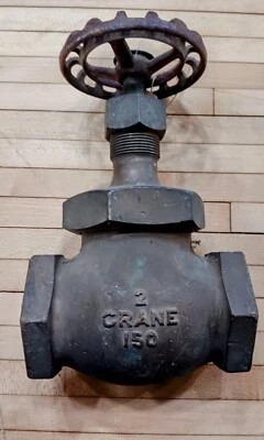 Válvula Industrial CRANE 150 de Colección - Válvula Globo de Hierro Forjado de 2" con Hierro Fundido H Foto 1 de 4