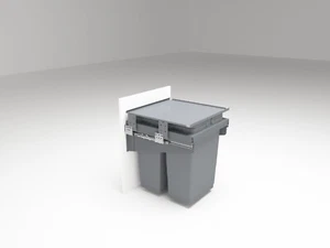 Papelera de residuos de cocina extraída, contenedor de residuos de reciclaje Unicargo para adaptarse a 500 mm Unihopper - Imagen 1 de 5