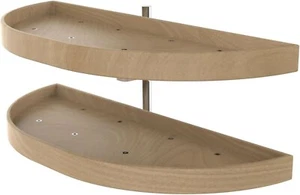 Rev-a-Shelf 35" Lazy Susan Half-Moon Shaped 2-Shelf Turner, 4WLS882-35-570 - Picture 1 of 9