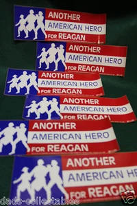 '84 Reagan CAMPAIGN BUMPER STICKER Another American Hero (Lot of 6) - Picture 1 of 3