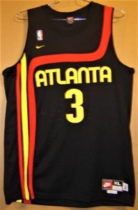ATLANTA HAWKS SHAREEF ABDUR-RAHIM #3 BLACK NBA Size XL JERSEY - Picture 1 of 9