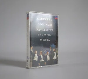 Carreras Domingo Pavarotti In Concert Mehta - Cassette Tape Album - Picture 1 of 8