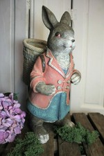 Großer Clayre & Eef Osterhase Hase Kaninchen mit Korb 48cm NEU