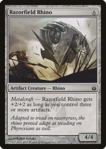 4x Razorfield Rhino - NM/LP - Scars of Mirrodin Block SPARROW MAGIC - Picture 1 of 1