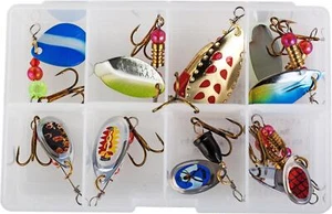Corofish Spinner Assortiment 10 Leurres Poisson Carnassier Appât Koederset Boîte - Photo 1/2