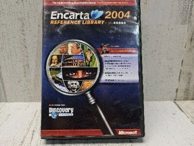 Microsoft Encarta 2004 Reference Library Encyclopedia Deluxe 5 CDs No Disk 1 - Image 1 of 4
