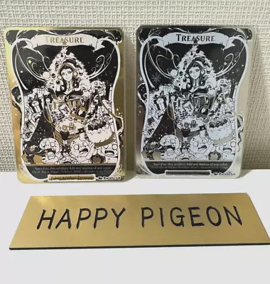 Juego único de fichas de tesoro de metal japonés Magic The Gathering Liliana hágalo usted mismo oro y plata Foto 1 de 2