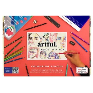 Kunstvolle Kunstschule im Karton Weihnachtsgeschenk - Farbstifte - Bild 1 von 5