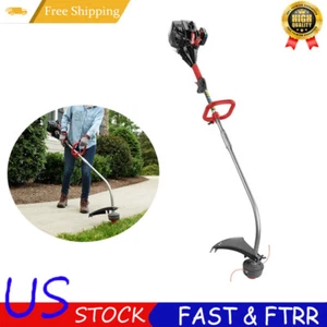 17-In 26cc Curved Shaft Gas String Trimmer Cordless Grass Cutter Variable Speed - Picture 1 of 4