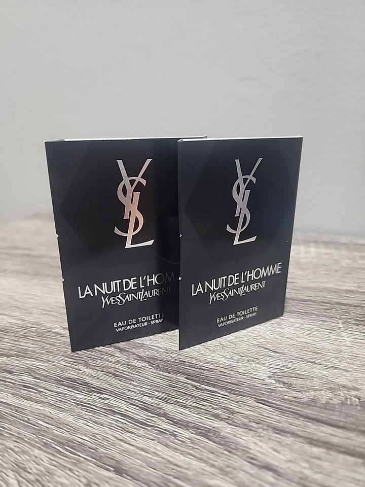 2 YSL YVES SAINT LAURENT LA NUIT DE L'HOMME SAMPLE SPRAY 0.04 FL OZ / 1.2 ML  - Image 1 of 4