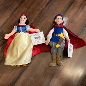 NWT Disney Bean Bag Beanie Snow White and Prince Set of 2 - Picture 1 of 2