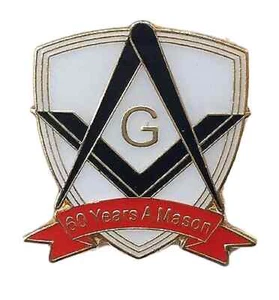 60 Years a Mason Conmemorativa Solapa Conmemorativa Mason Insignia *Exclusivo* - Imagen 1 de 3