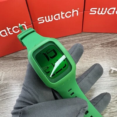 NUEVO✅ Reloj Swatch Touch Amarillo SURG102 Esfera Verde Silicona Digital Unisex Foto 1 de 4
