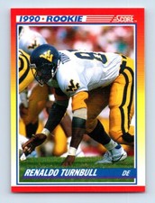 1990 Score Renaldo Turnbull Rookie West Virginia Mountaineers #296