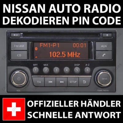 NISSAN RADIO DEKODIEREN PIN CODE DAEWOO CD PLAYER JUKE MICRA NAVARA NOTE QASHQAI - Bild 1 von 4