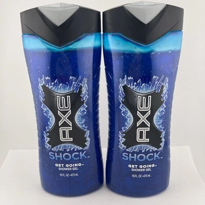 Axe Shock Get Going Shower Gel Body Wash DISCONTINUED Menthol Mint Glacier 16oz - Image 1 of 4