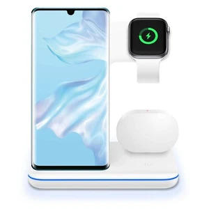 Upgraded 3in1 Charging Stand For Apple Watch Series AirPod iPhone (ADAPTER GIFT) - Picture 1 of 12