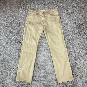 Peter Millar Pants Mens 34 Beige Tan Stretch Chino Logo Cream 5 Pocket Outdoor - Picture 1 of 13