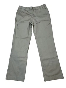 Lands' End Girl's Khaki Chino Uniform Pants Adjustable Size 14 EUC - Picture 1 of 4