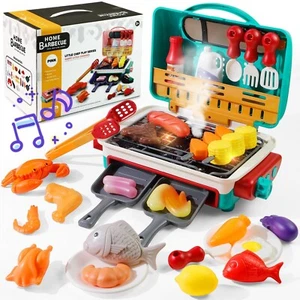 Barbecue Interattivo per Bambini Casa, Playset Cucina, Grill con Fumo, Suoni e Luci, Pre - Foto 1 di 7