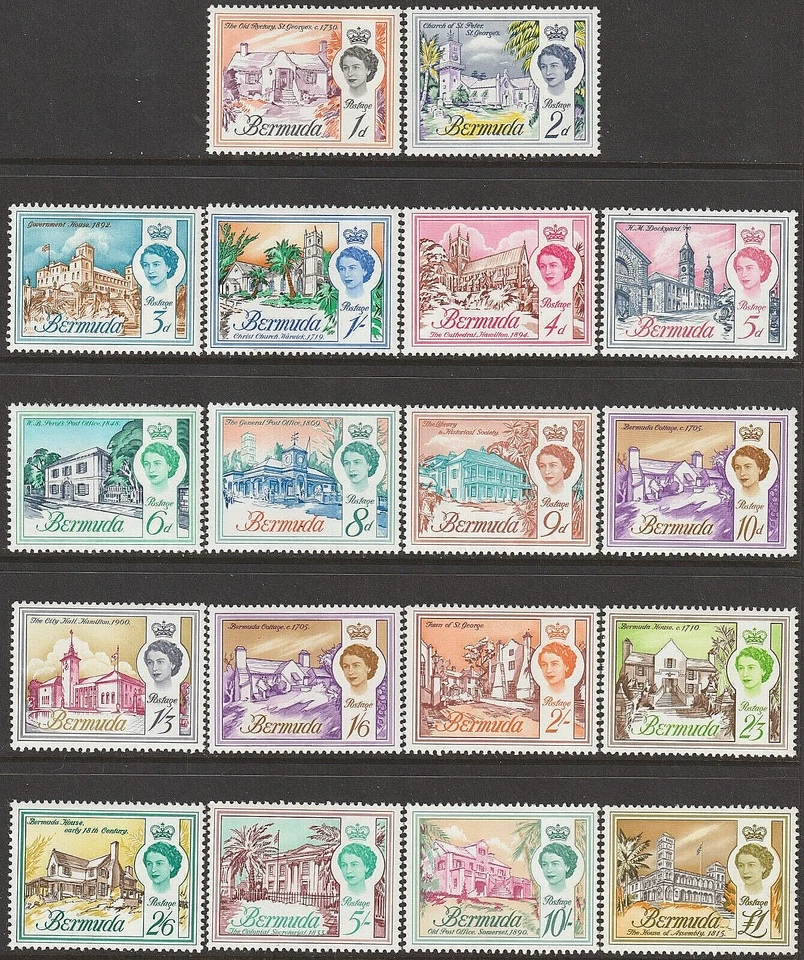 EDSROOM-17082 Bermuda 175-191 MNH 1962-65 Complete Buildings CV$40.80 - Image 1 of 1
