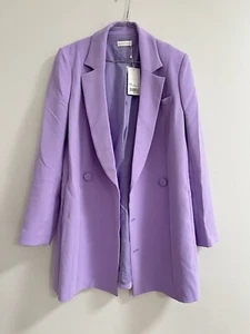 NEW Kookai Womens Blazer Dress Size 40 Passion Flower Lilac NO BELT RRP $300 - Picture 1 of 9