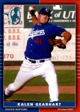 2007 Ogden Raptors Grandstand #17 Kalen Gearhart Lewistown Pennsylvania PA Card