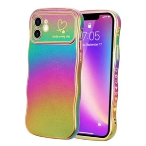 for Case for Women Girls, Cute Colorful Wave iPhone 11 Colorful Dark Purple - Picture 1 of 7