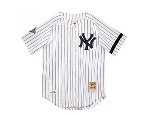 Mitchell & Ness authentisches Trikot weiß/gestreift NY Yankees 1996 WS Derek Jeter - Bild 1 von 8