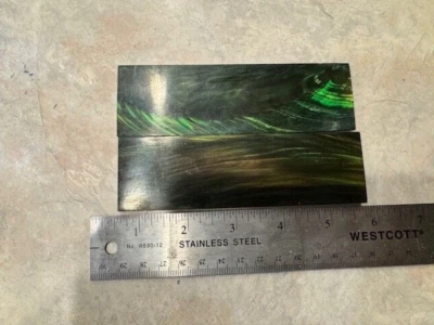 КРАСИВЫЙ ЗЕЛЕНЫЙ ЦВЕТ БУЙВОЛА РОГ НОЖ РУЧКА МАТЕРИАЛ ПУСТЫЕ ВЕСЫ - Изображение 1 из 4