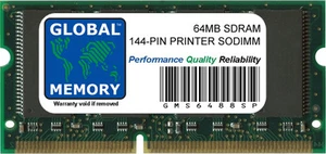 64MB SDRAM 144-PIN PRINTER RAM (ZMC64/A , 001339MIU , 001178MIU , 000829MIUL) - Picture 1 of 1