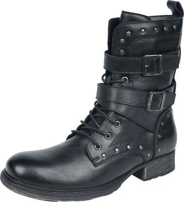 Rock Rebel by EMP Herren schwarze Boots mit Reißverschluss und Riemen - Bild 1 von 4