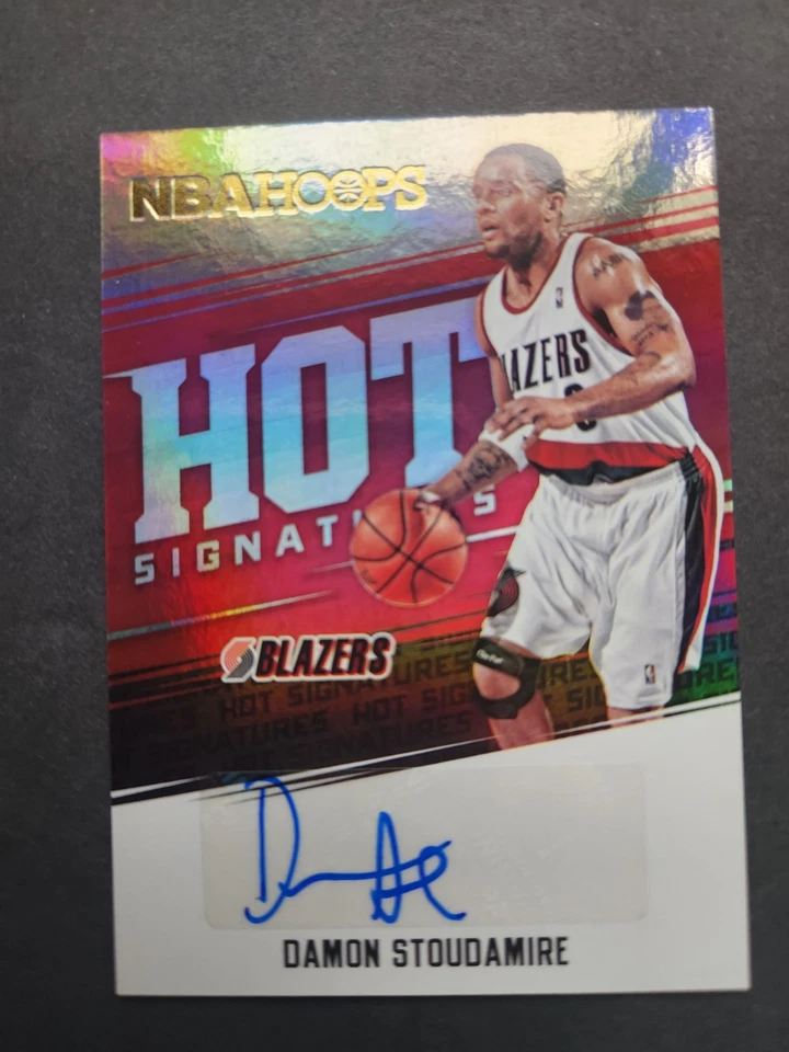 2017–18 Panini NBA Hoops Hot Signatures Дэймон Стоудамир NoHS-DS с автографом - Изображение 1 из 4