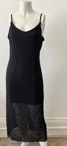 Wild Fable Sheer Black Lace Witchy Gothic Maxi Dress Half Slip Dress Liner Small - Picture 1 of 7