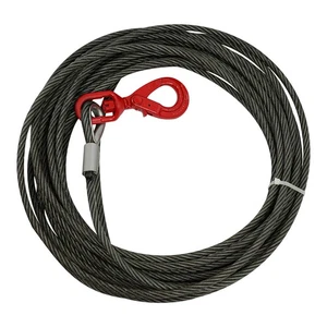 9/16 Zoll Durchmesser Seilwinde Stahl 4409,25 Pfund Kern Drahtseil selbstsichernd drehbar Haken - Bild 1 von 8