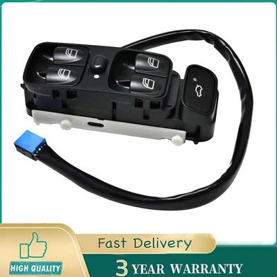 Interruptor de ventana de puerta delantera izquierda para Mercedes-Benz C320 2002-2005 3,2 L C240 2,6 L Foto 1 de 4
