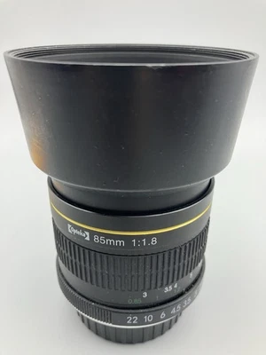 OPTEKA 85mm f/1.8 Prime Camera Lens for Nikon w/ Hood - Image 1 of 3