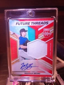 2022 Panini EEE Maddux Bruns PRC Rookie Future Threads Jersey AUTO #FTS-MB /199 - Picture 1 of 2