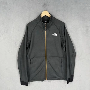 The North Face Bolt Jacket Mens Size Large Grey Orange Full Zip Thumb Holes - Picture 1 of 13