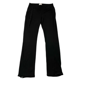 Icebreaker Merino Wool Blend Zip Leg Lounge Pants Black Flare Women's Large - Picture 1 of 11