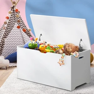 Oikiture Kids Toy Storage Box Cabinet Wooden Chest Container Room Organiser - Picture 1 of 10