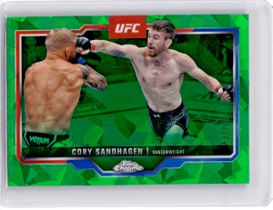 2025 Topps Chrome Sapphire Edition UFC #28 Cory Sandhagen Green Sapphire #/75 - Imagen 1 de 2