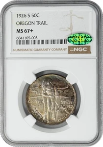 1926-S Oregon Half 50c MS67+ NGC ~ CAC 949442-10 - Picture 1 of 7