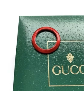 Orologio Gucci Lunetta Cambio Nero Stile Vintage Rosso Accessori Moda E153 - Foto 1 di 7