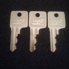 3 x Ersatzschlüssel DOM  Büromöbel, GD 7, Schlüssel, Schreibtisch, Schrank