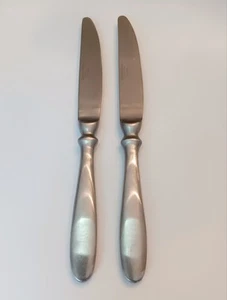 (2) Cuchillos de cena JC Penney Chris Madden LINETTE de acero inoxidable satinado ~ China - Imagen 1 de 6